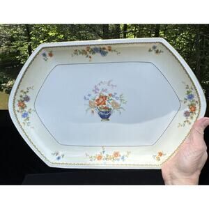 MZ Altrohlau Covered Serving Platter Czechoslovakia Diana 15” Long Nice! -S1